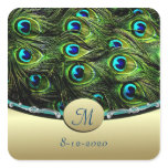 Peacock  Theme Wedding Envelope Seals Sticker