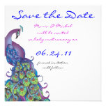 Peacock Theme Wedding Invitation Save the Date