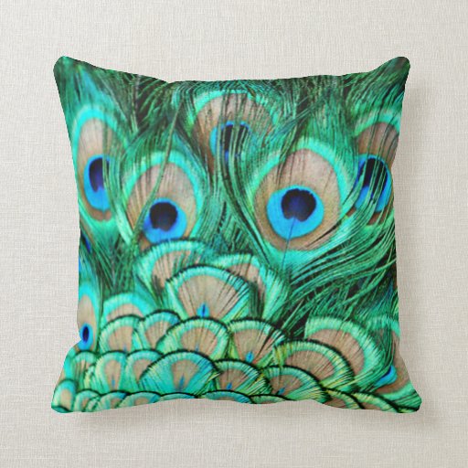 Peacock Throw Pillows Zazzle