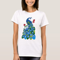 peacock t-shirts by luckystella peacock t-shirts