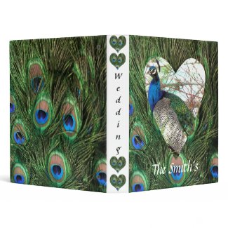 Peacock Wedding Binder binder