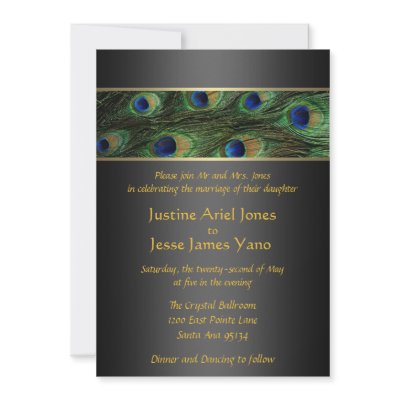 Peacock Wedding Invitation