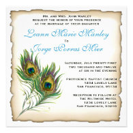Peacock Wedding Invitation