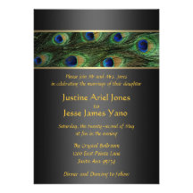 Peacock Wedding Invitation