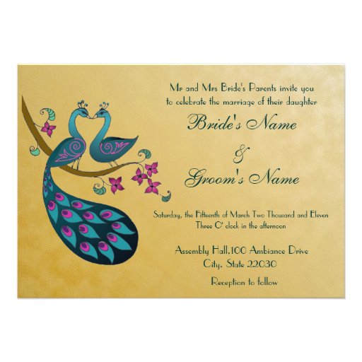 Peacock Wedding Invitations