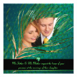 Peacock wedding photo invitations invitations