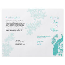 Peacock Wedding Program Flyer