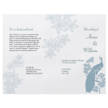 Peacock Wedding Program Flyer