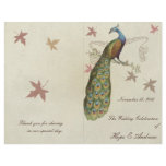 Peacock Wedding Program Personalized Flyer