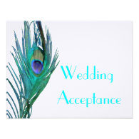 Peacock Wedding Response #2 Custom Invites