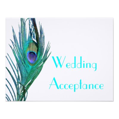Peacock Wedding Response #2 Custom Invites