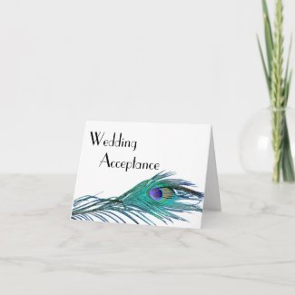 Peacock Wedding Response Card