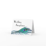 Peacock Wedding Response Card