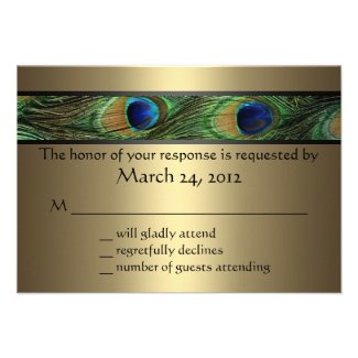 Peacock Wedding RSVP Invites