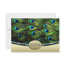 Peacock Wedding RSVP Wedding Cards Custom Announcements