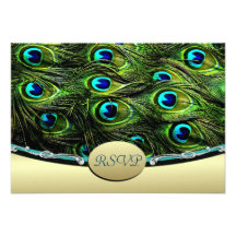 Peacock Wedding RSVP Wedding Cards Custom Announcements