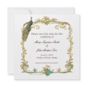 Peacock Wedding Save the Date Invitation invitation