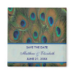 Peacock Wedding Save The Date Refrigerator Magnets