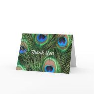 Peacock Wedding Thank You Card card