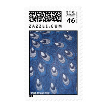 Peacock  West African Print Stamp