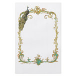 Peacock with Gold Frame Ornate Art Print flyers
