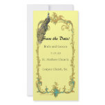 Peacock with Gold Frame "Save the Date" Card Photo Cards