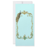 Peacock with Gold Frame "Save the Date" Card rack cards
