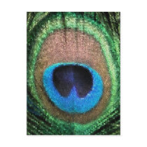 Peacock With Stained Glass Effect Postcard