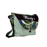 Peacock with Swirls Commuter Bag