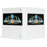 Peacocks and wreath blue inversion vinyl binders