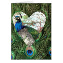 Peacocks in a Heart cards
