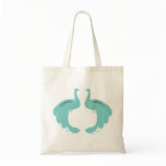 PEACOCKS in AQUA Lightweight Tote Tote Bag