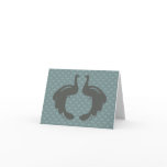 PEACOCKS in GRAY No. 2 Notecard
