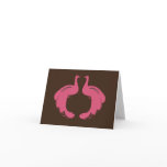 PEACOCKS in PINK Notecard