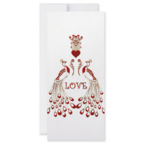 Peacocks Love rack cards