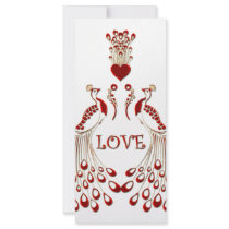 Peacocks Love rack cards