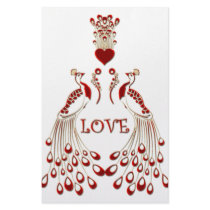 Peacocks Love stationery