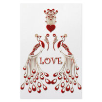 Peacocks Love stationery