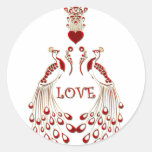 Peacocks Love Stickers