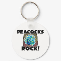 Peacocks Rock keychains by AnimalShirts Peacocks Rock keychains