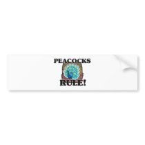 PEACOCKS Rule! bumper stickers by AnimalShirts PEACOCKS Rule! bumper stickers