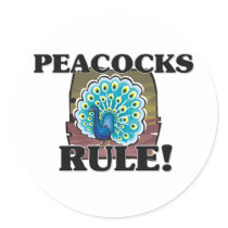 PEACOCKS Rule! stickers by AnimalShirts PEACOCKS Rule! stickers