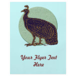 Peafowl:  Impressionistic Congo Hen flyers
