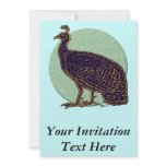 Peafowl:  Impressionistic Congo Hen Personalized Announcement