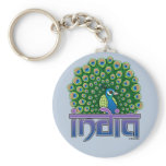 Peafowl of India Basic Keychain