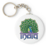 Peafowl of India Basic Keychain