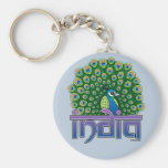 Peafowl of India Basic Keychain
