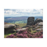 Peak District UK, Stone and Heather Gallery Wrapped Canvas