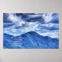Peaks and Sky HDR Print w/Scripture Verse