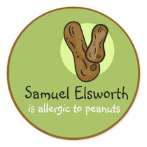 Peanut Allergy Customizable Sticker stickers